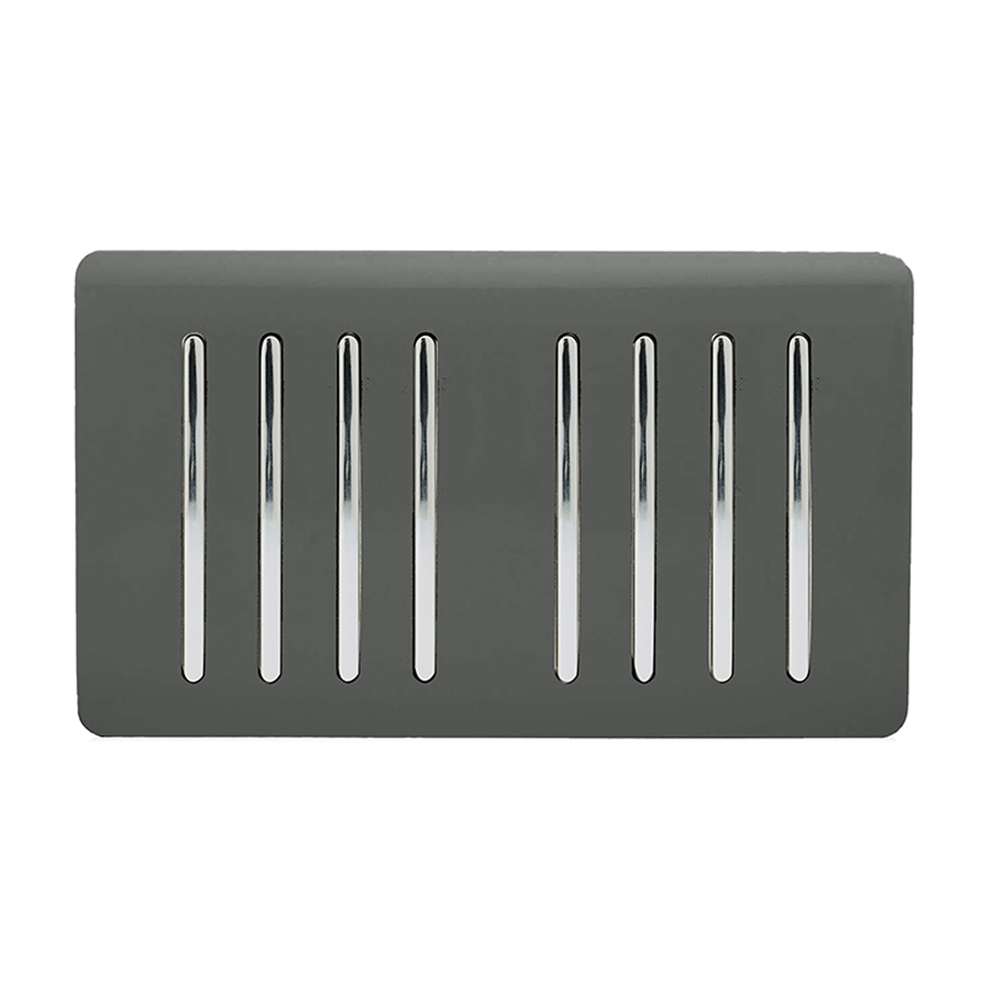 ART-SS88CH  8 Gang 2 Way 10 Amp Rocker Twin Plate Charcoal